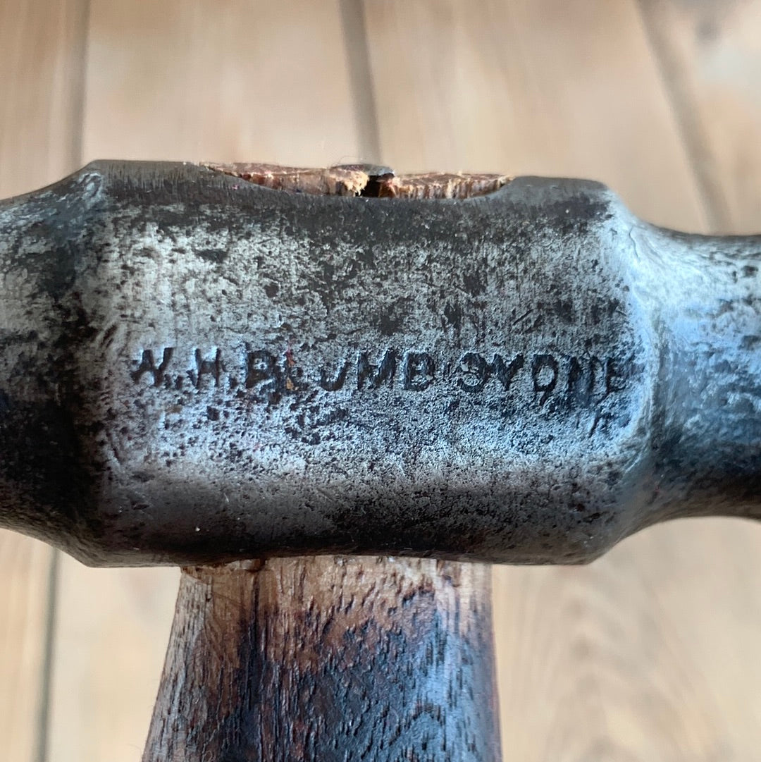 SOLD H9 Vintage W.H. PLUMB Sydney Australia Metalworking PLANISHING HAMMER