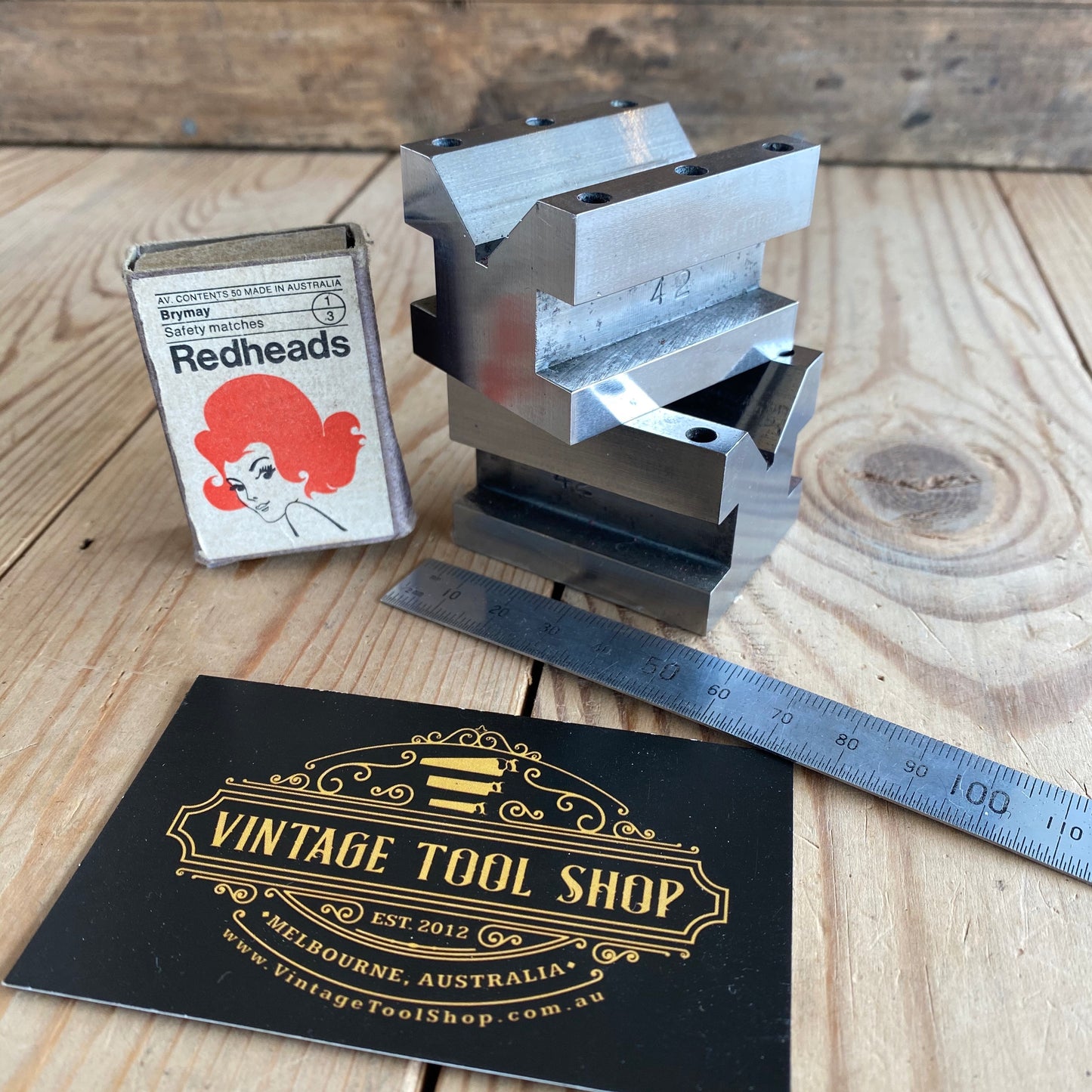 SOLD Vintage VEE BLOCKS Engineering Tools T2566