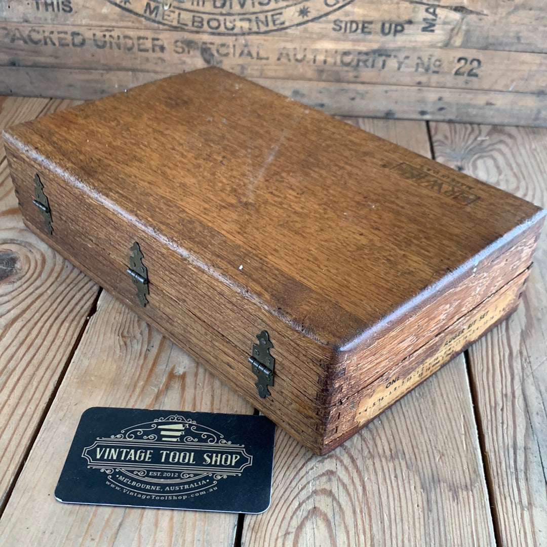 SOLD T9844 Vintage IRWIN USA made BOXED Set of 13 x wood drill BITS brace auger BIT set