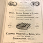 SOLD N166 Antique Edward PRESTON England 13 1/5” Infill Panel PLANE