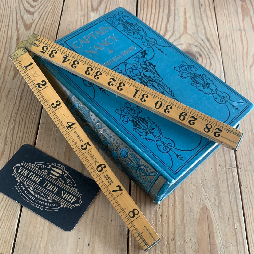 SOLD T7476 Vintage RABONE England No.1167 3FT 36” imperial BOXWOOD RULER