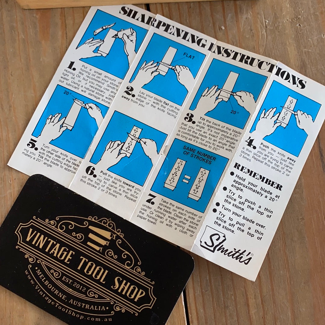 SOLD Vintage Smith’s HARD ARKANSAS natural sharpening oilstone STONE A203