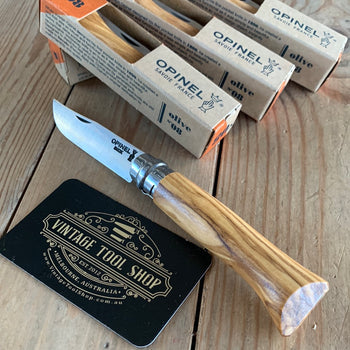 OPO8 NEW! 1x French OPINEL No.8 folding pocket KNIFE with OLIVE WOOD handle by