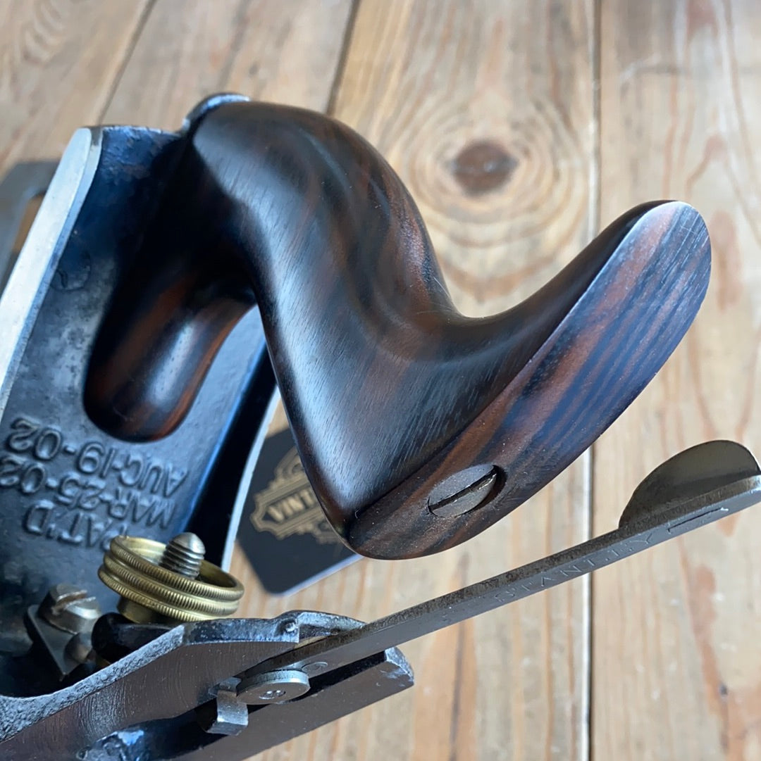 SOLD Vintage STANLEY USA No.4 PLANE with CUSTOM EBONY handles G7