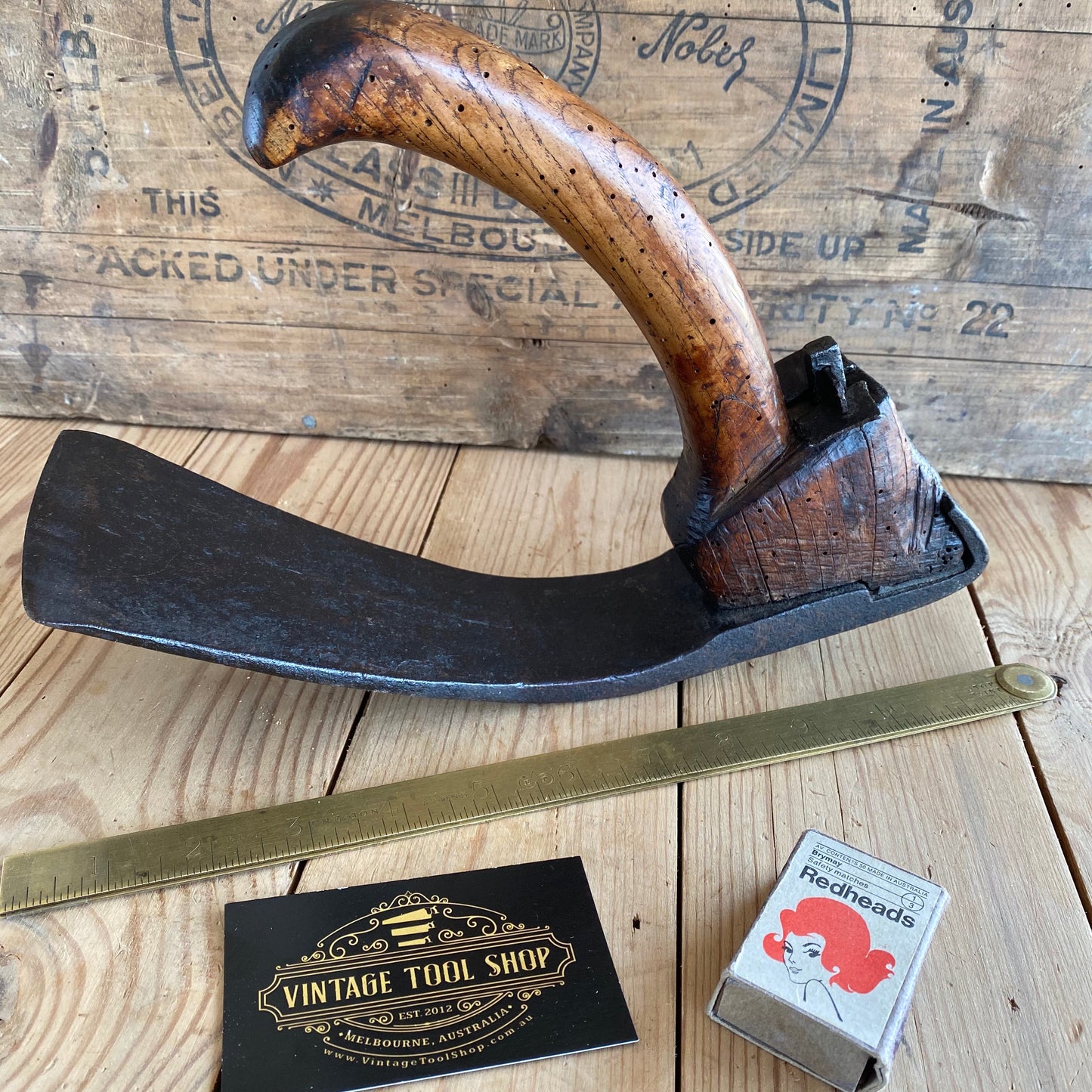 SOLD Antique French STIRRUP ADZE Y233