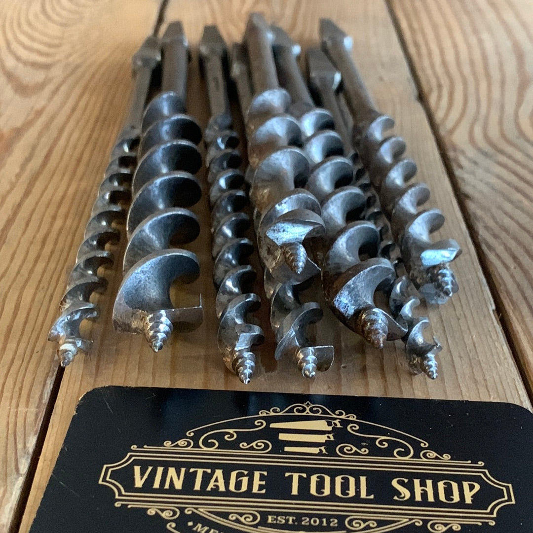 SOLD T9586 Vintage mixed lot of MATHIESON & other makers 8 x AUGER BITS