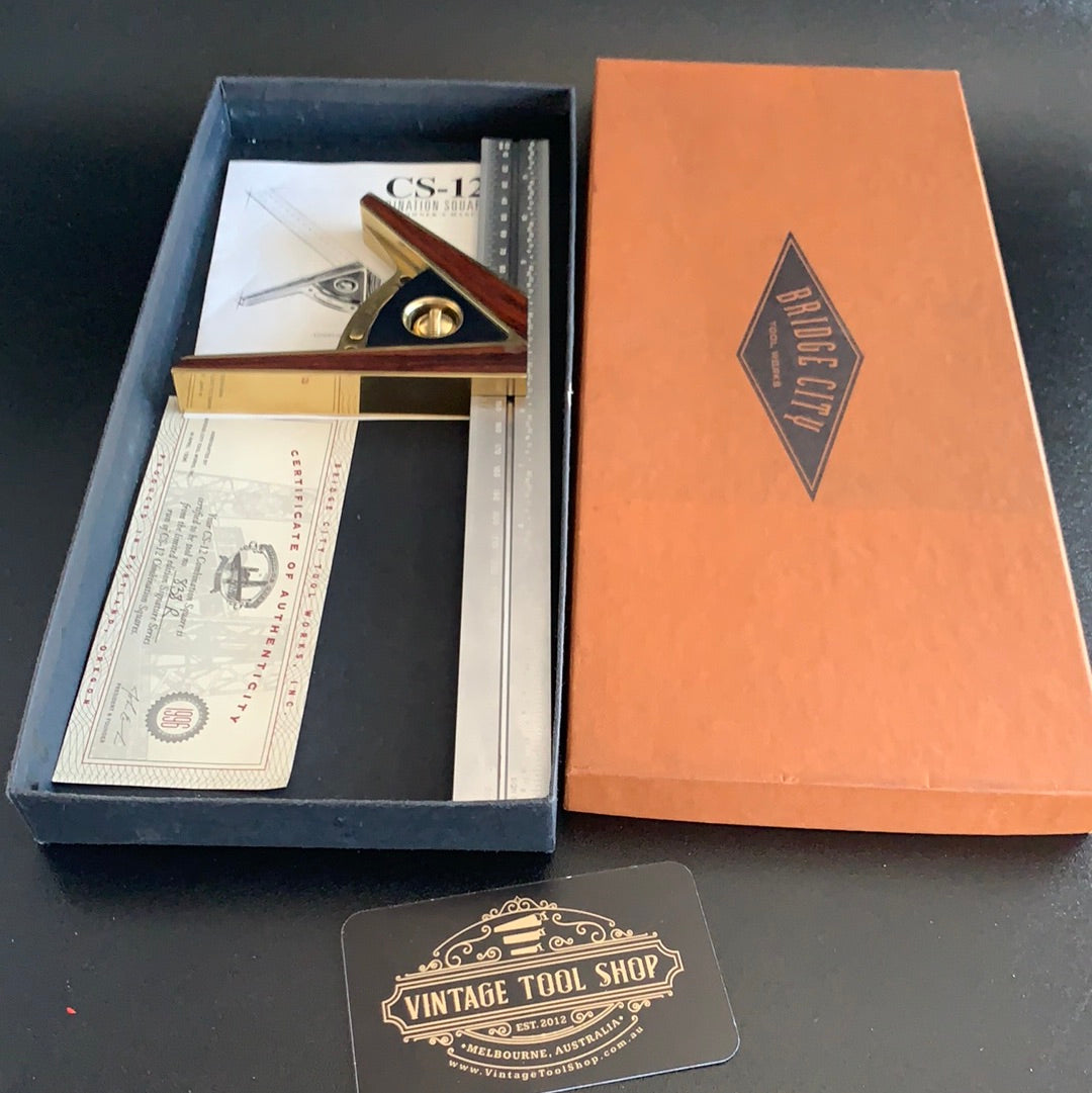 SOLD BC18 CS12 Rare 1996 USA made COMBINATION SQUARE BRIDGE CITY TOOL WORKS