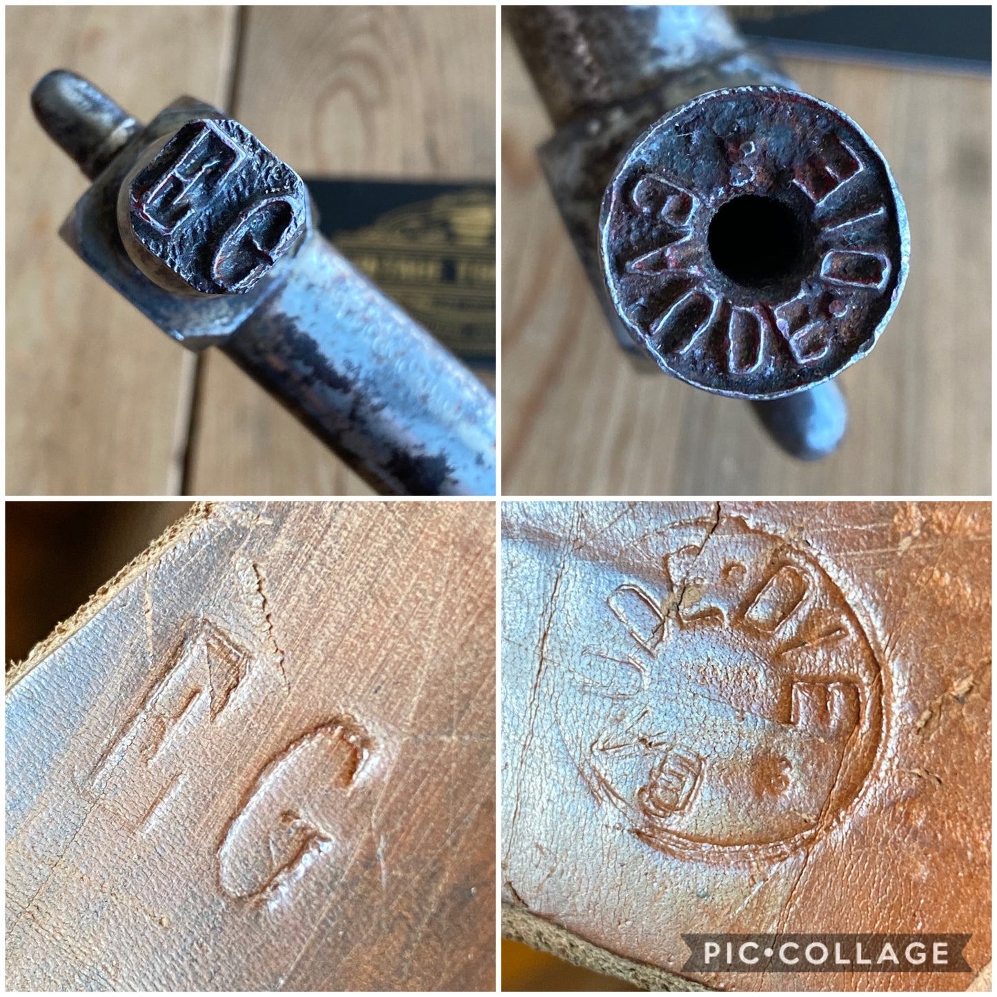 SOLD Y1463 Antique FRENCH EG Gaude Die branding HAMMER