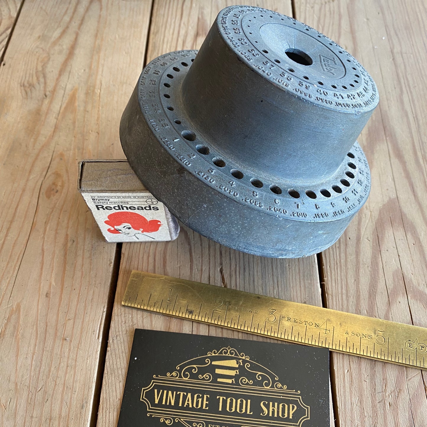 SOLD Vintage TUDOR Drill Stand by CHALMERS MELBOURNE Bit Storage T272