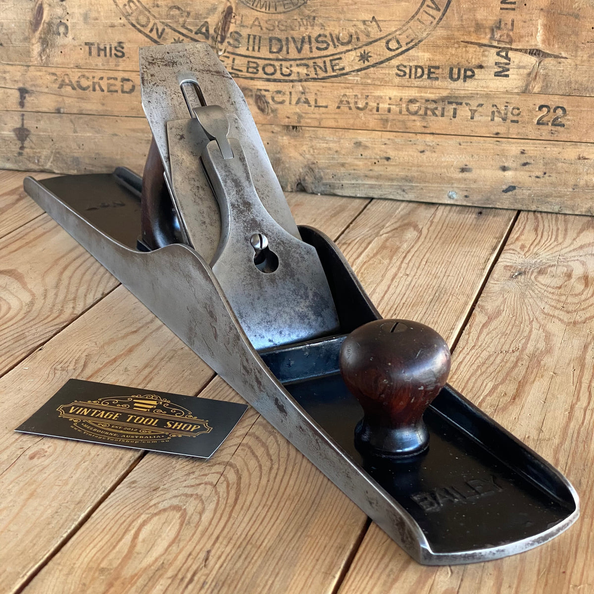 SOLD Vintage STANLEY USA No.7 Type 11 jointer PLANE Rosewood handles T7962