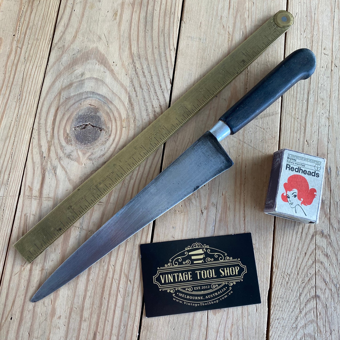 SOLD Vintage French GONON GIRONDE Carbon Steel CHEFS KNIFE T6758