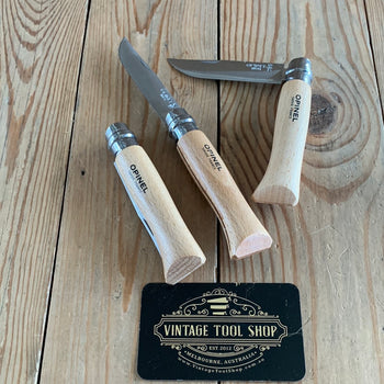 OP8 NEW! 1x French OPINEL No.8 folding pocket KNIFE Beech wood handle