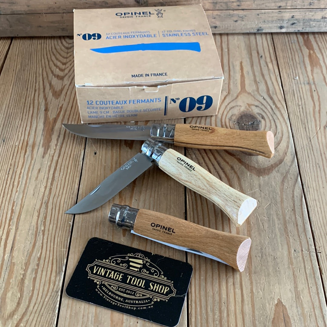 folding　Beech　Tool　pocket　handle　No.　OP9　OPINEL　Vintage　Shop　wood　1x　NEW!　KNIFE　French　–　Pty　Ltd