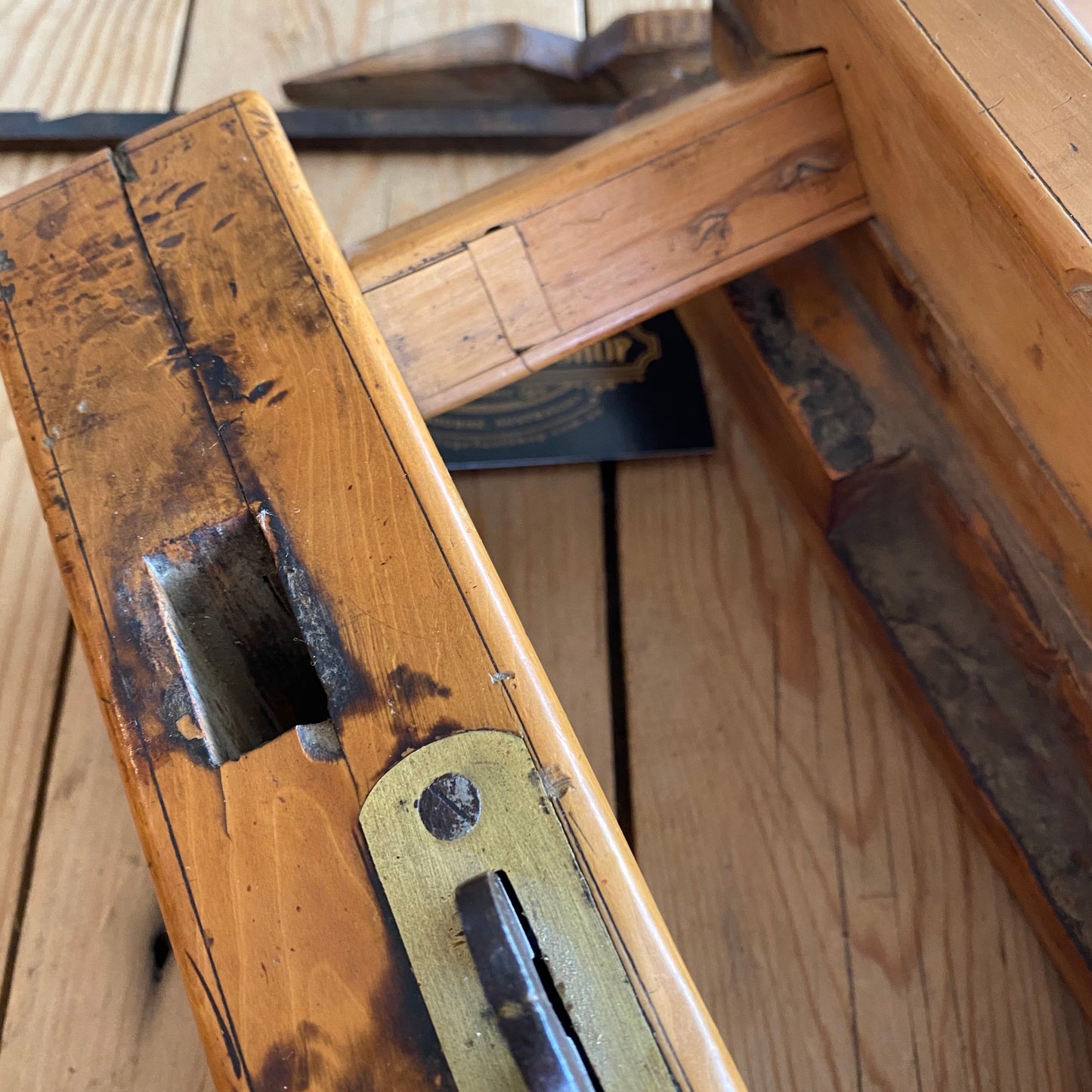 SOLD Y1792 Antique FRENCH Boxwood PLOUGH Plane