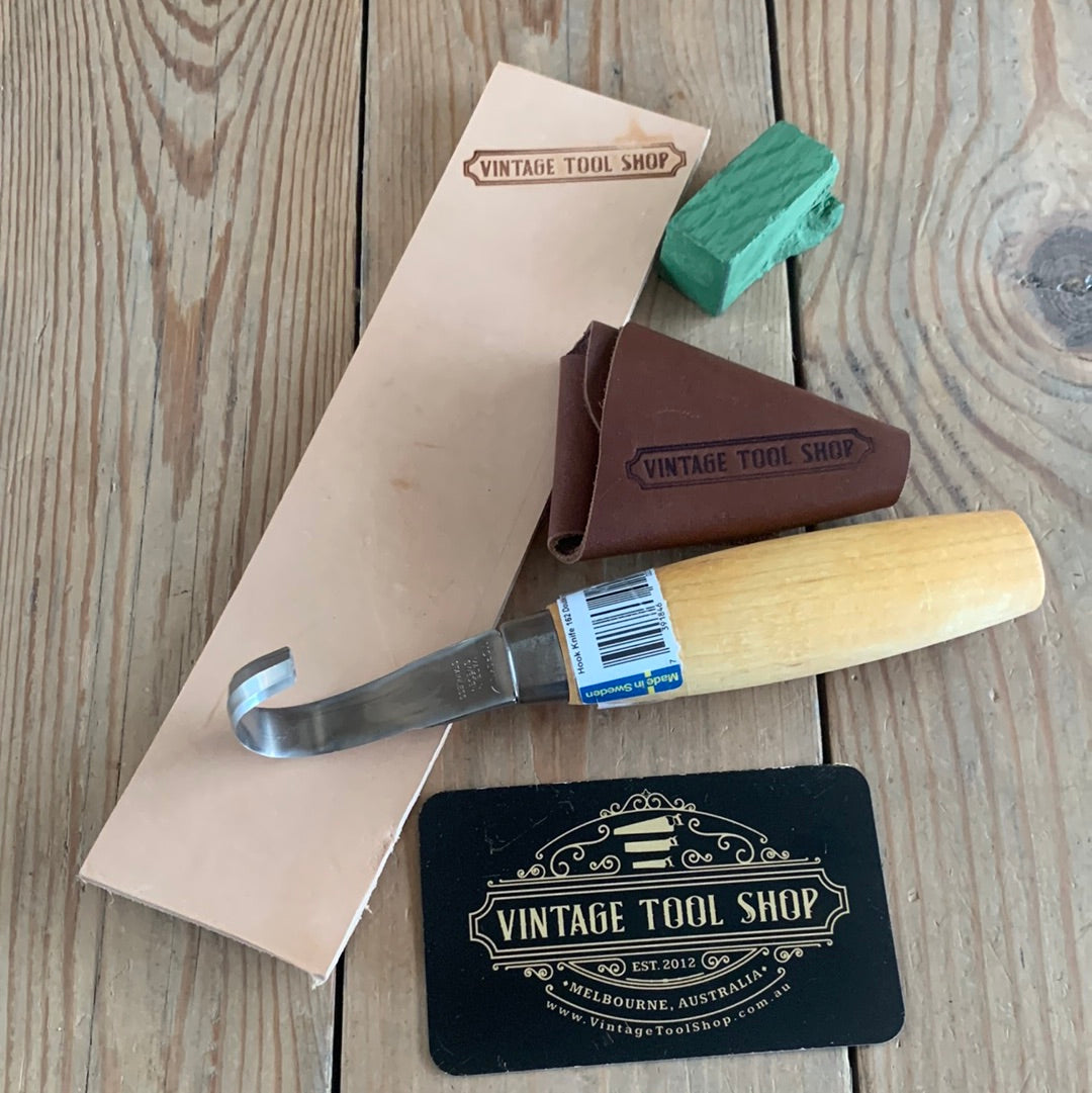 M162 NEW Swedish MORA DOUBLE edge HOOK Carving KNIFE