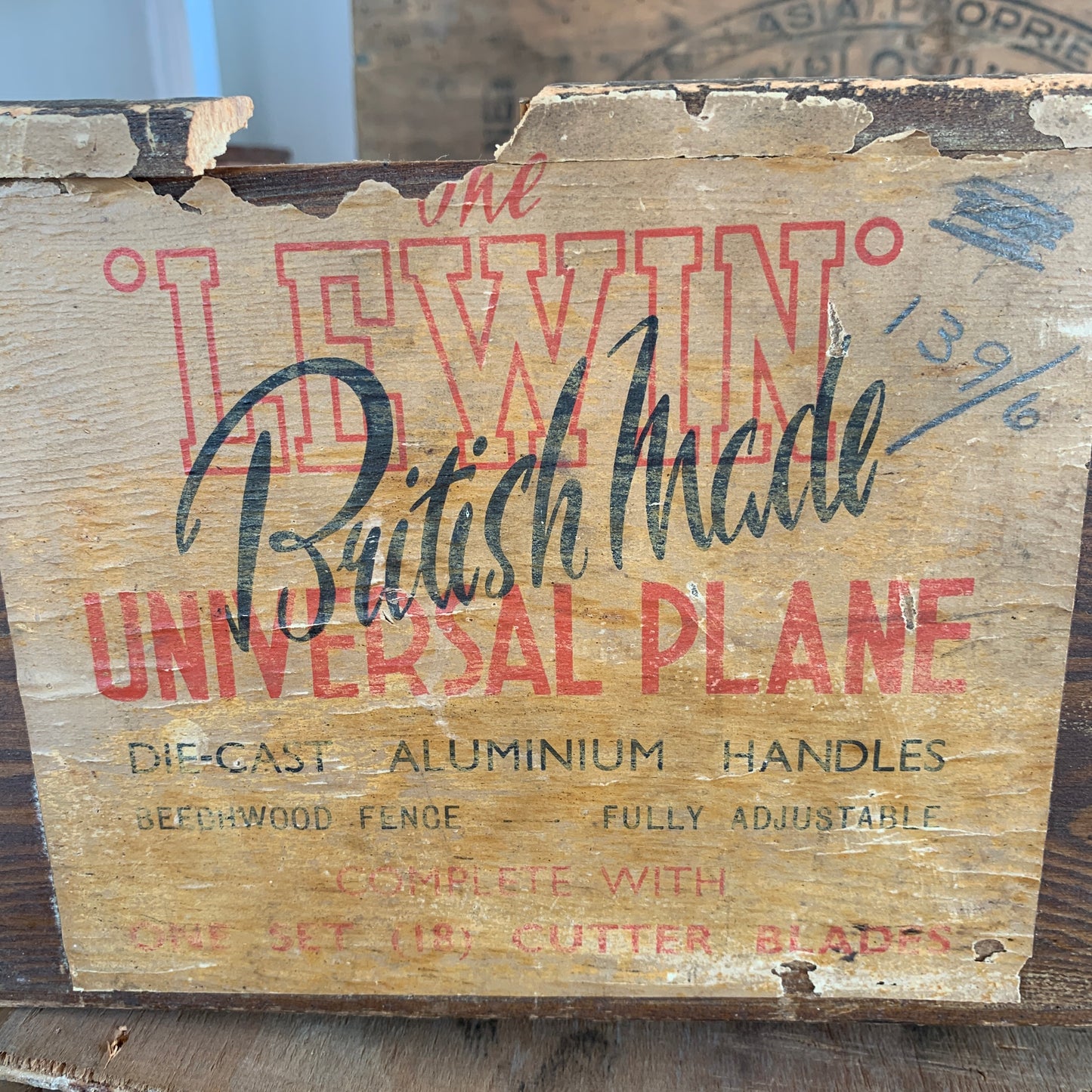 SOLD T9587 Vintage British made rare LEWIN Universal PLANE with cutters IOB