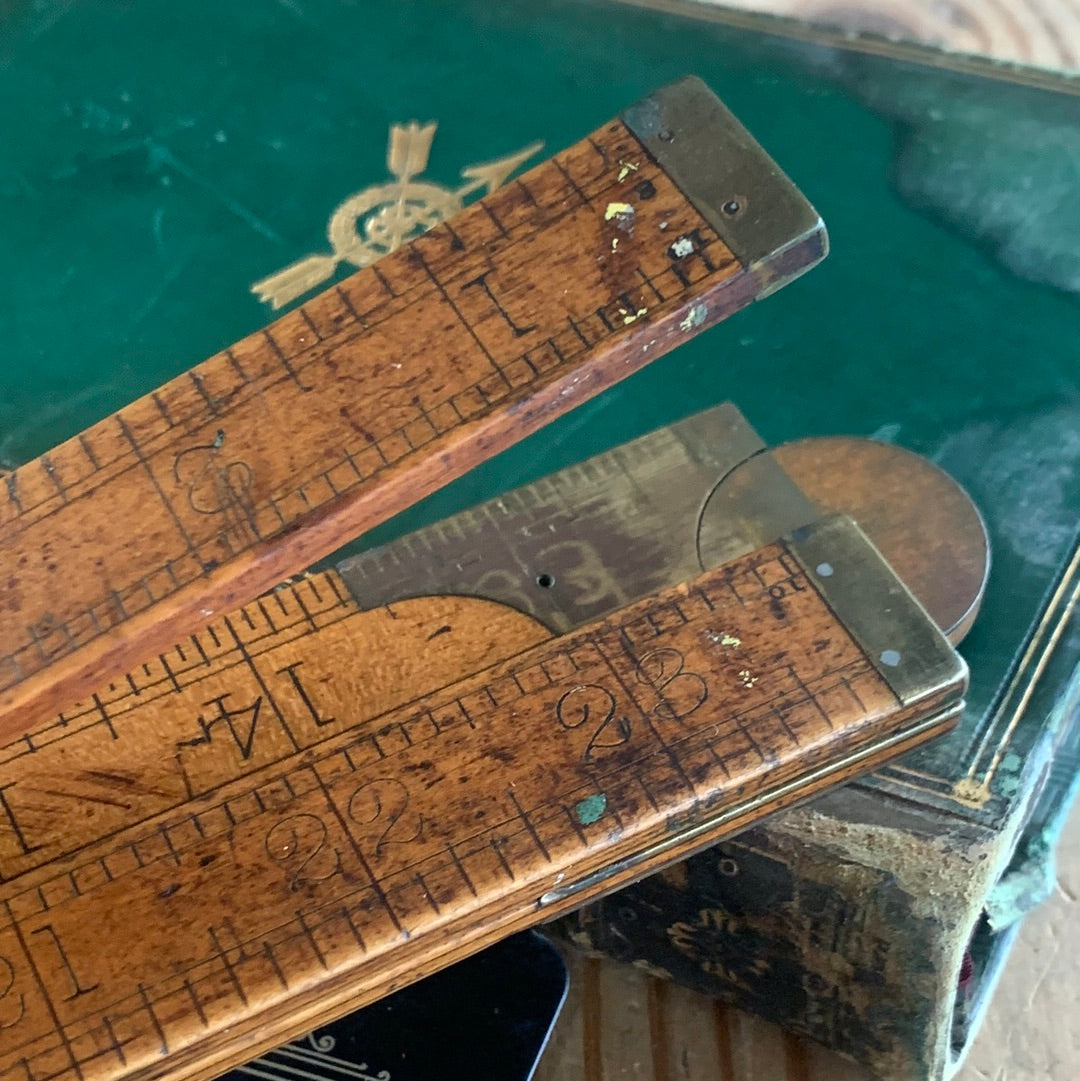 SOLD N208 Vintage HOCKLEY ABBEY England No.1380 2ft 24” imperial BOXWOOD RULER