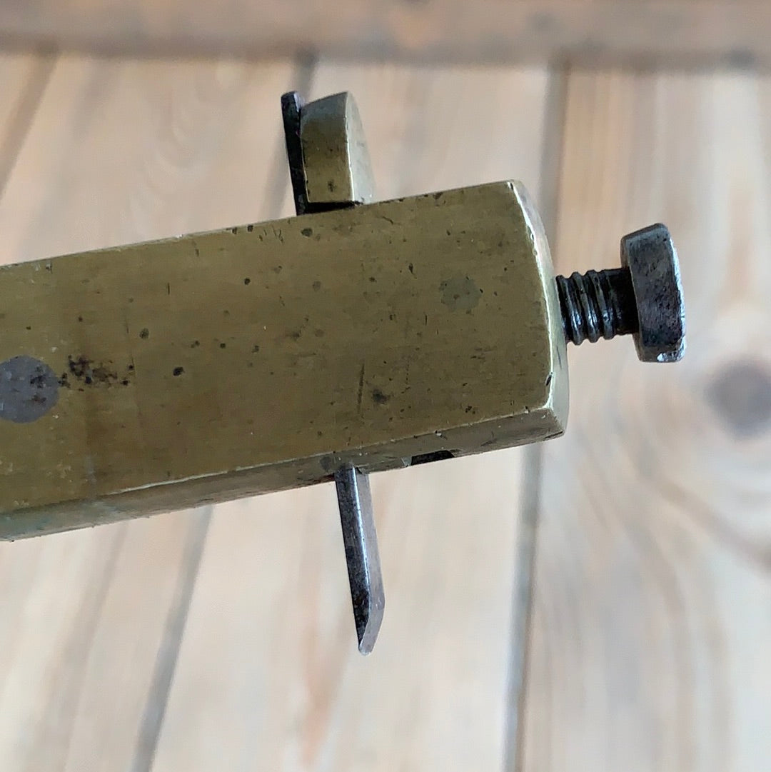 SOLD Vintage Fancy MAHOGANY BRASS slitting GAUGE P163