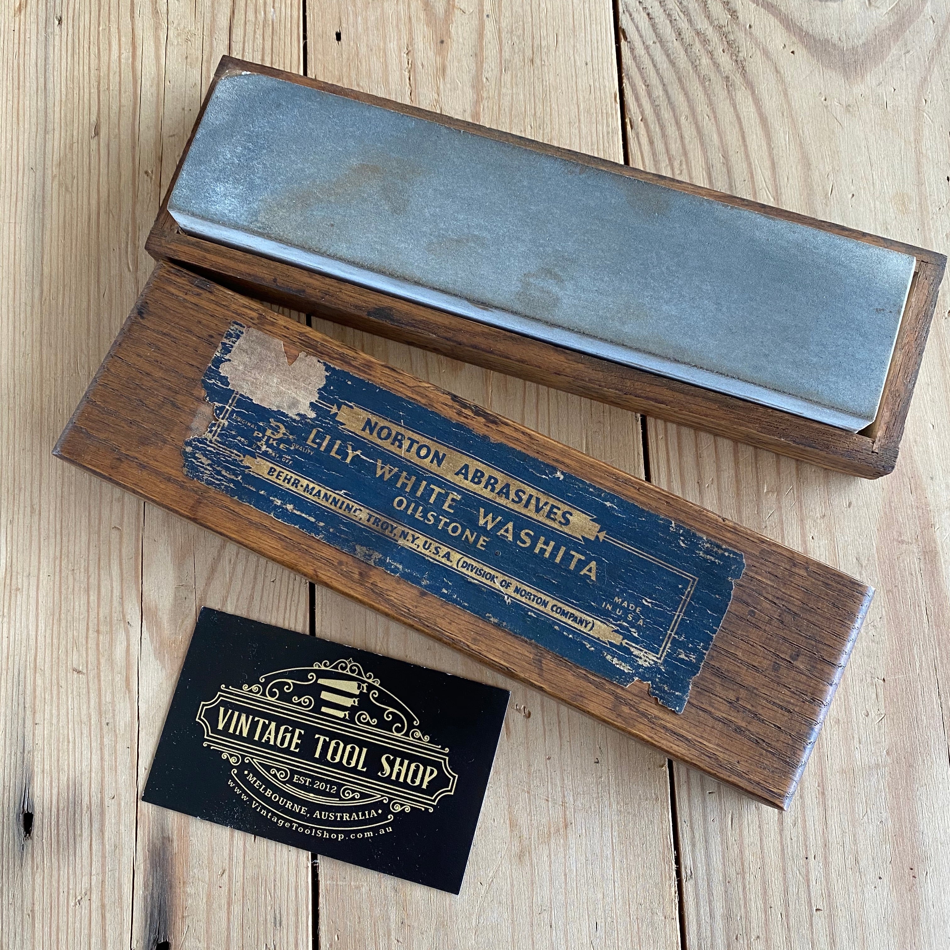pike lily white washita stone Antique NORTON LILY WHITE WASHITA ARKANSAS natural sharpening stone – Vintage Tool Shop Pty Ltd