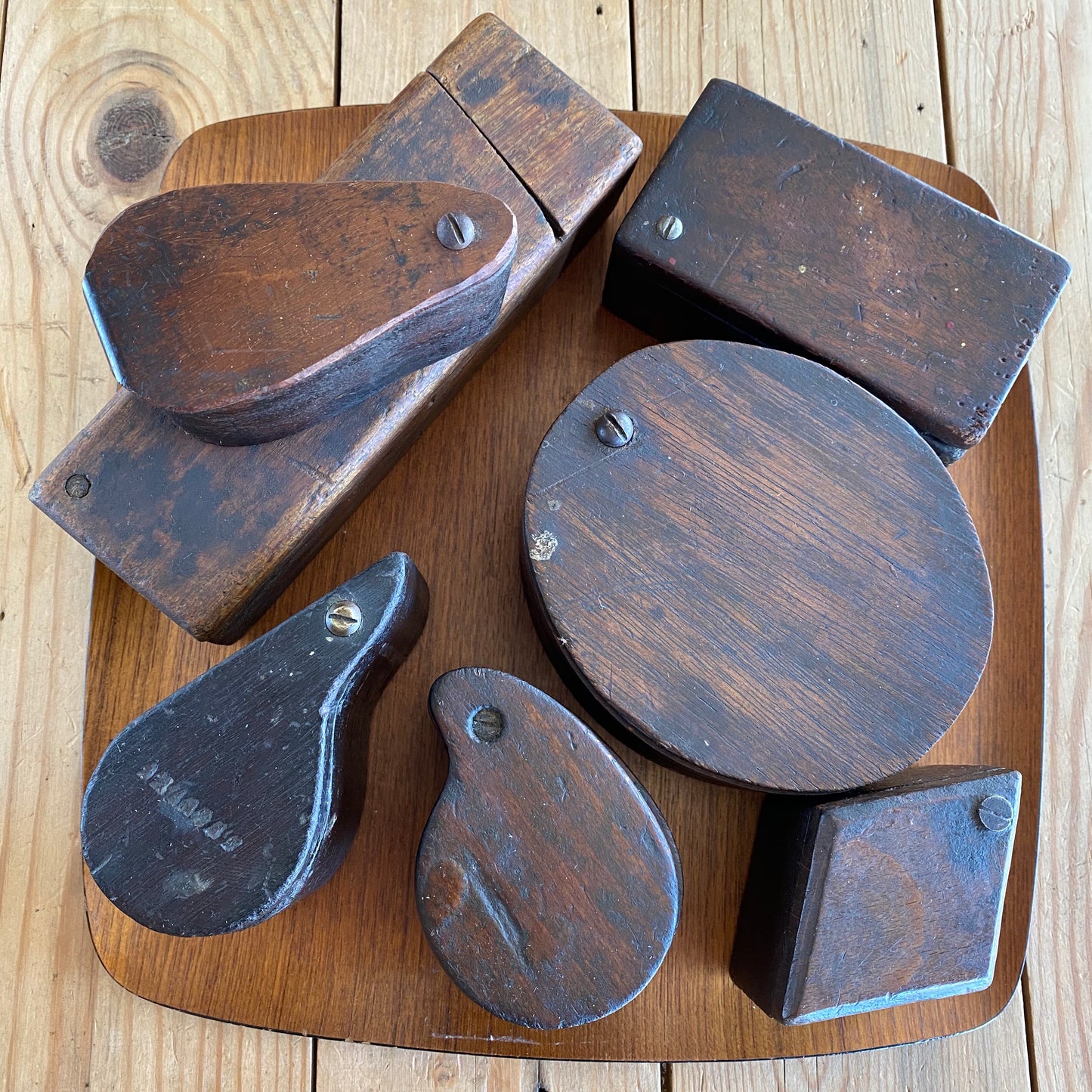 SOLD Antique Mahogany Carpenters GREASE BOX T4206