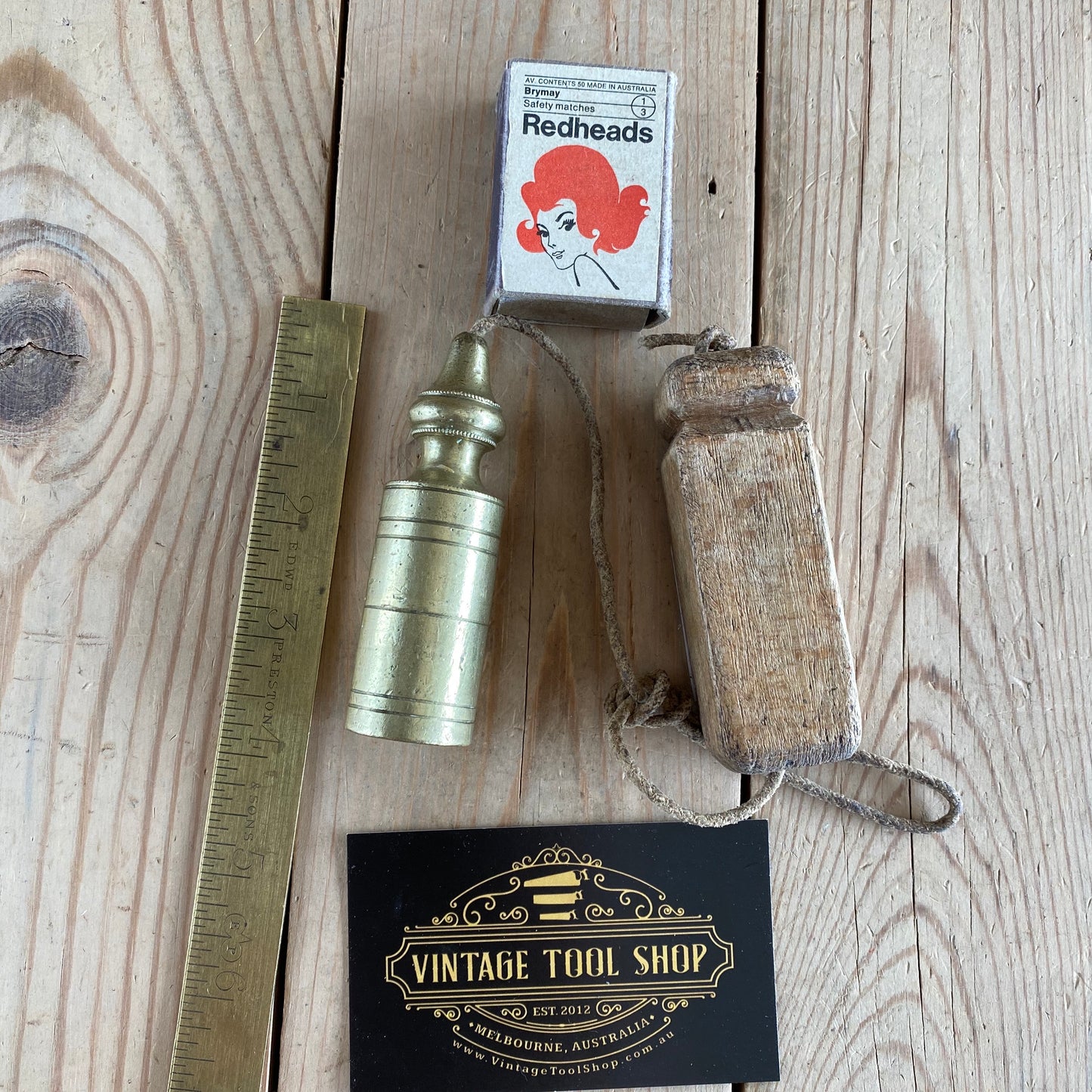 SOLD. T3596 Antique FRENCH masons brass PLUMB BOB