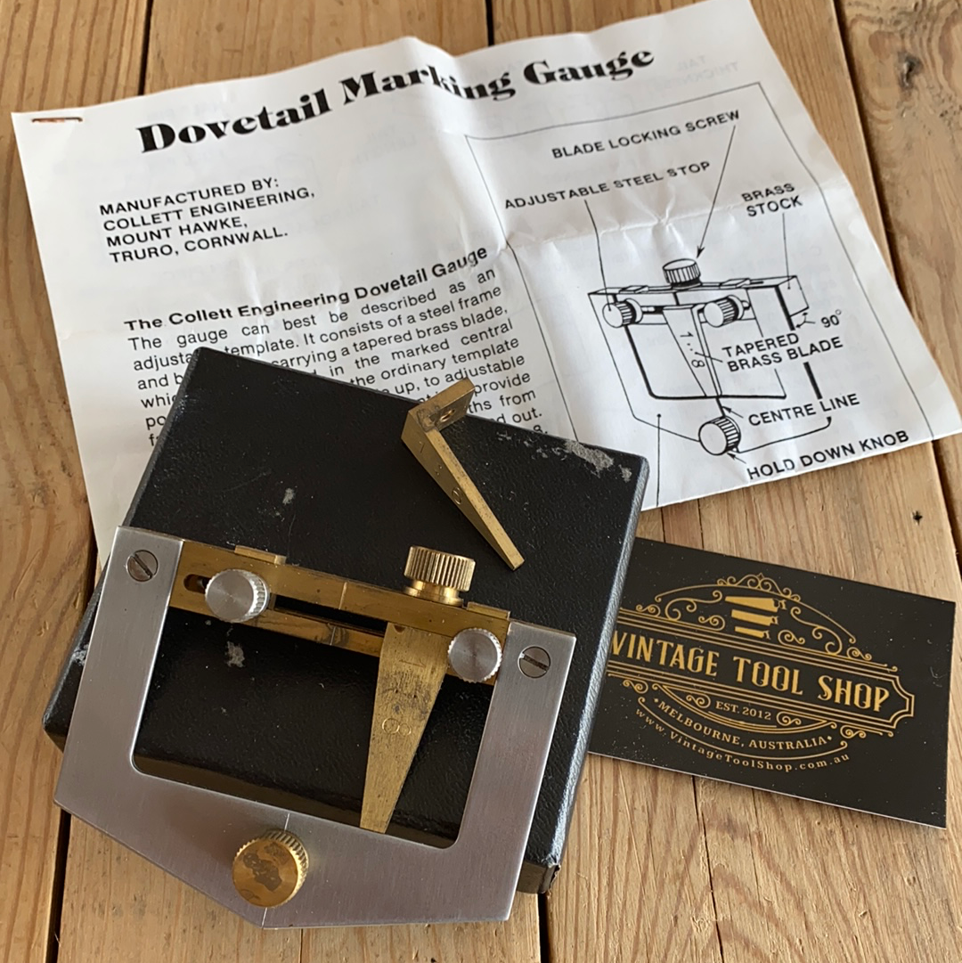 SOLD Vintage DOVETAIL marker by COLLETT England marking gauge IOB T7850
