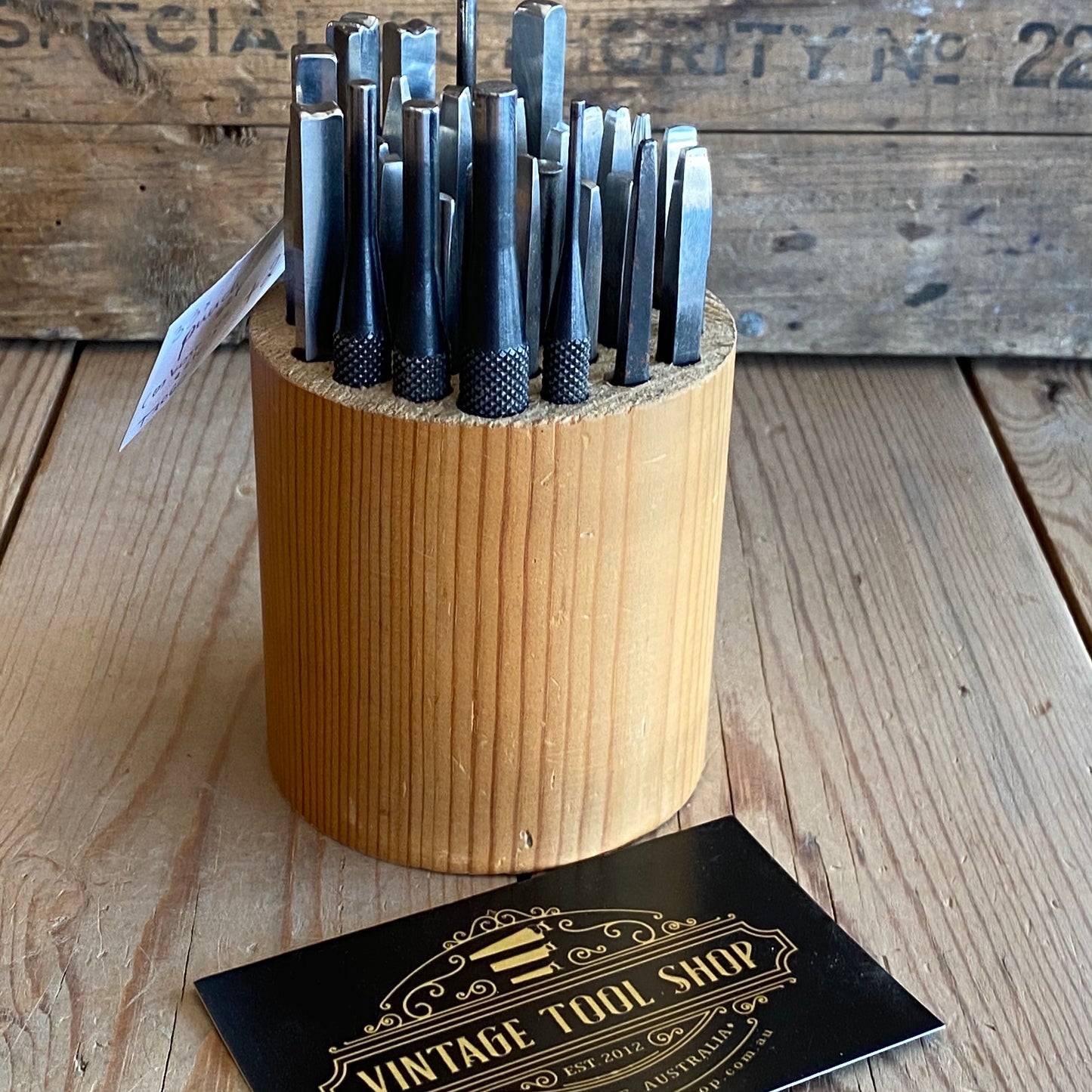 SOLD Vintage Set of 33 LEATHER STAMPS Osborn UK T7060