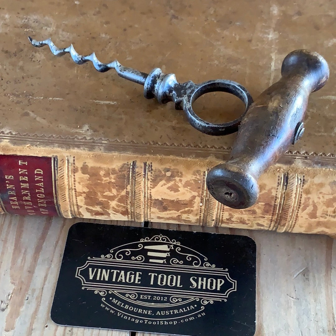 SOLD Antique Edward WOLVERSON style Holborn ring direct pull BOTTLE OPENER CORKSCREW T7537