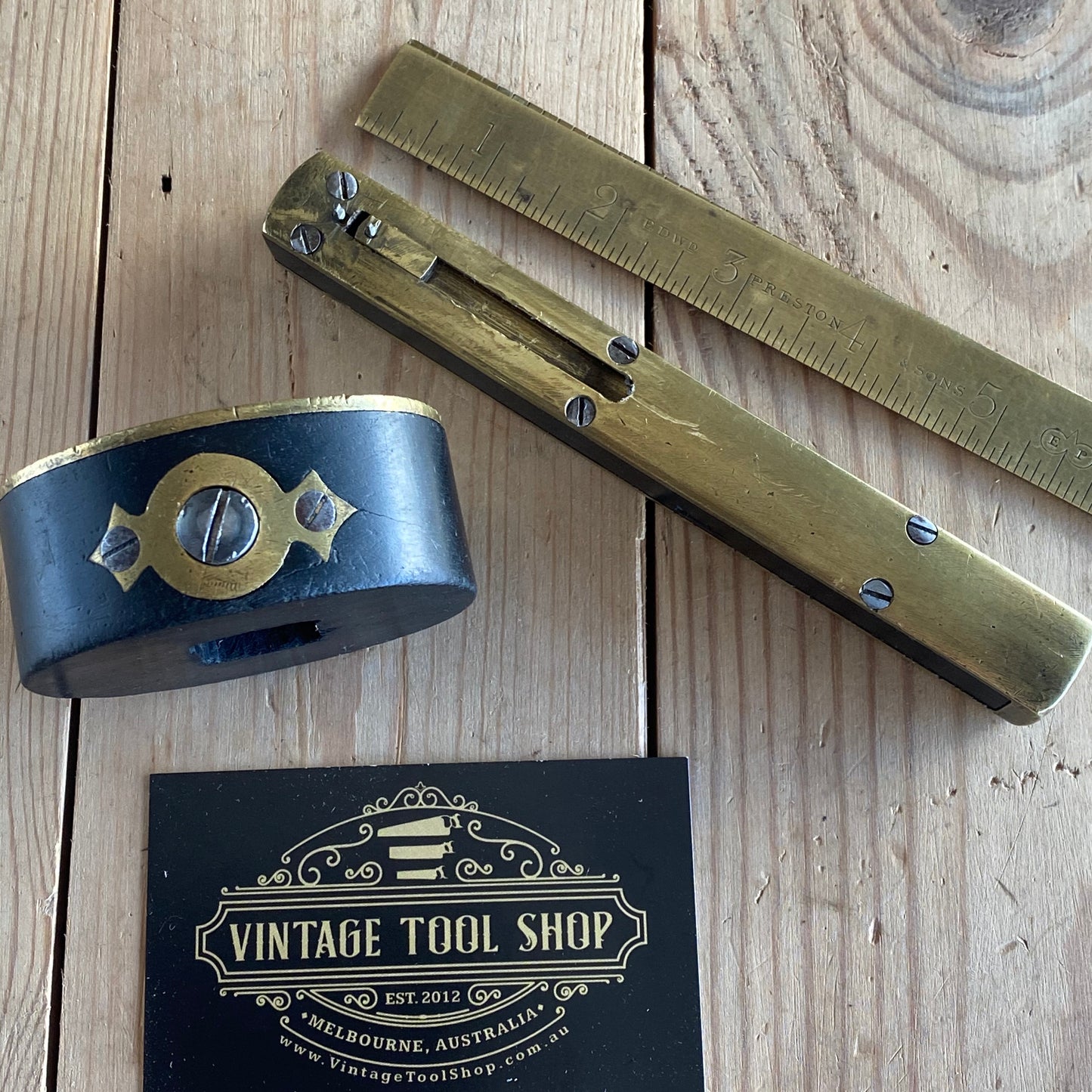 vintage Antique EBONY BRASS Ultimatum Mortise mortice marking gauge