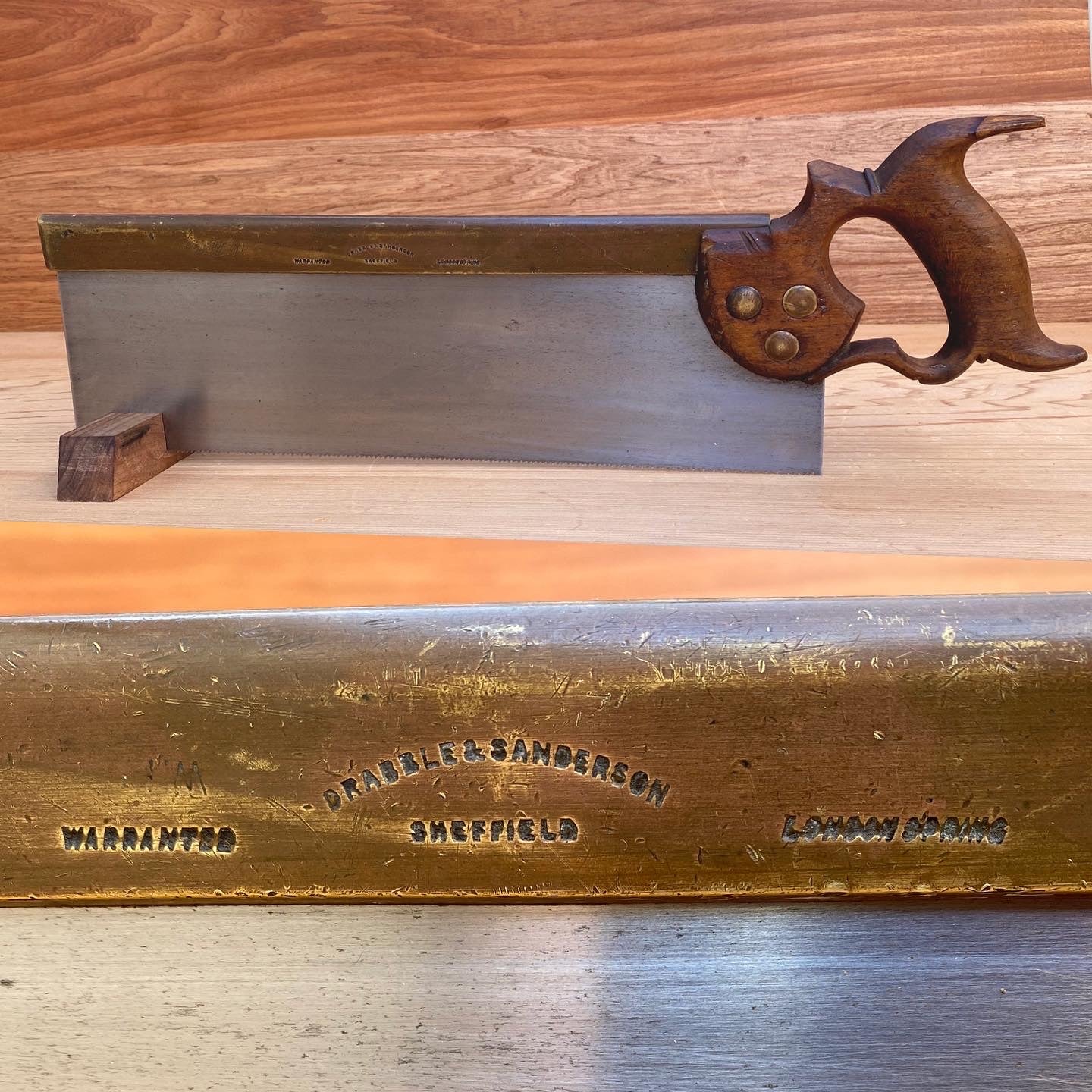 SOLD Vintage Premium Quality SHARP! DRABBLE & SANDERSON Brass Back TENON SAW S245
