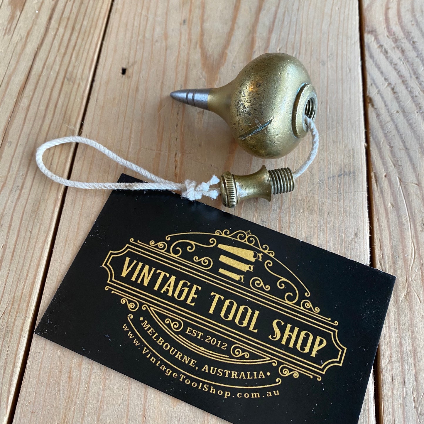 SOLD Vintage E. PRESTON, England No.2 brass PLUMB BOB T6484