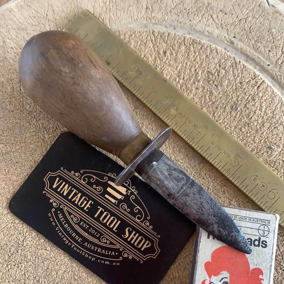 SOLD Vintage wooden handled OYSTER KNIFE T8692