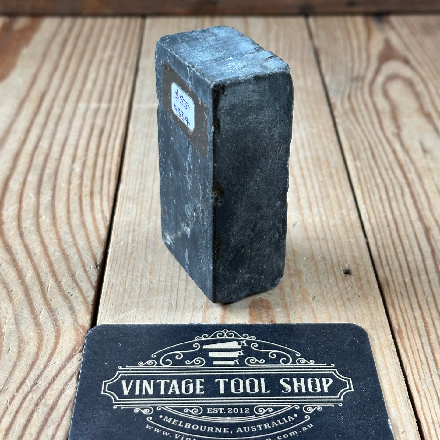 A334 Vintage BLACK & BROWN TURKEY STONE Natural Sharpening OILSTONE oil