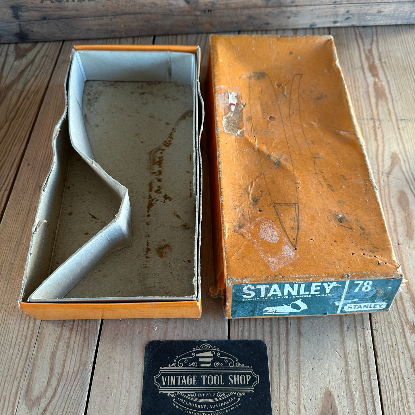 N597 Vintage STANLEY England No.78 Duplex RABBET rebate plane IOB