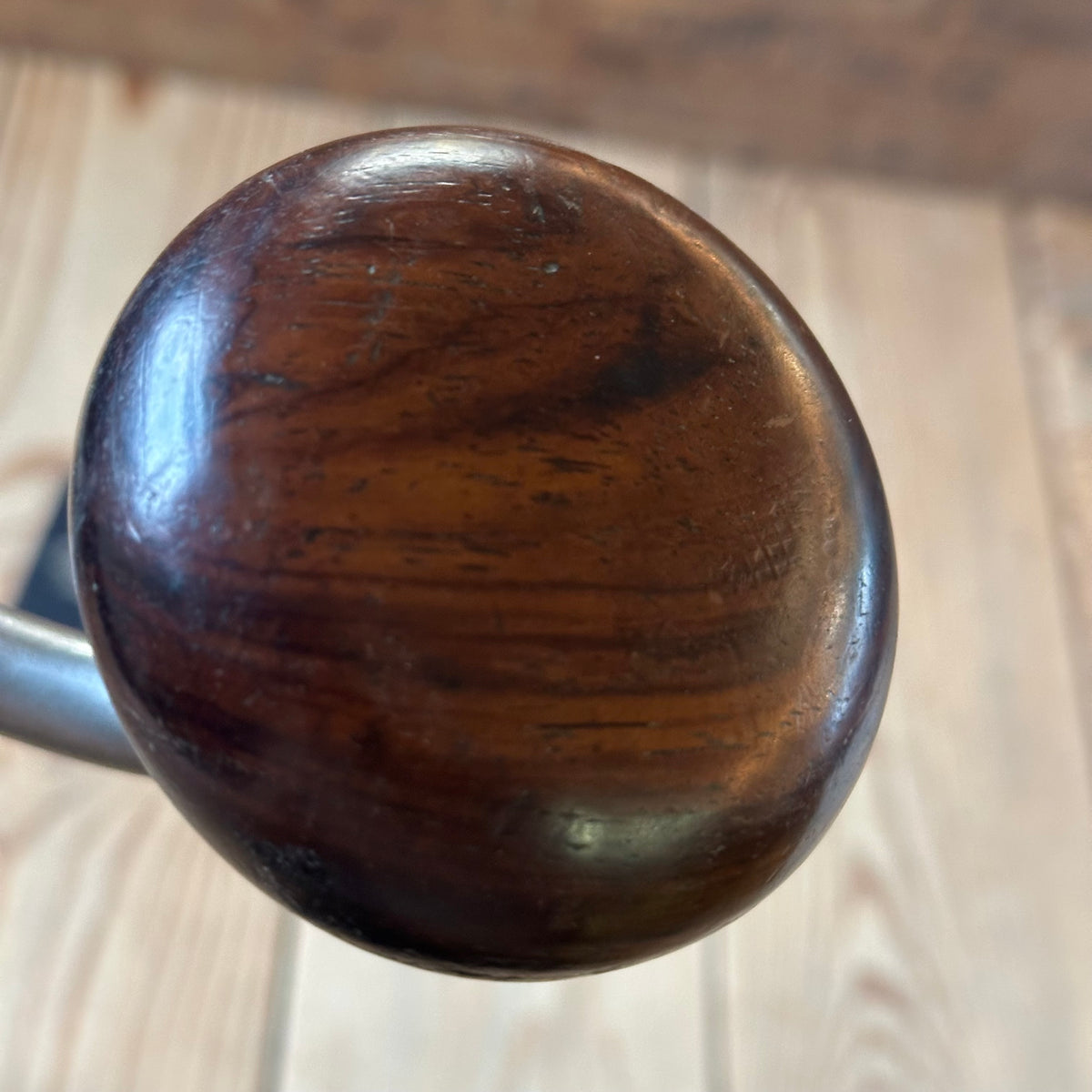 H2113 SCARCE! Antique JOHN S FRAY No:102 BRACE Brace with Pewter inlaid COCOBOLO handles