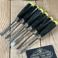 N1831 Vintage 6 x FOOTPRINT England Carving CHISEL Set Gouges