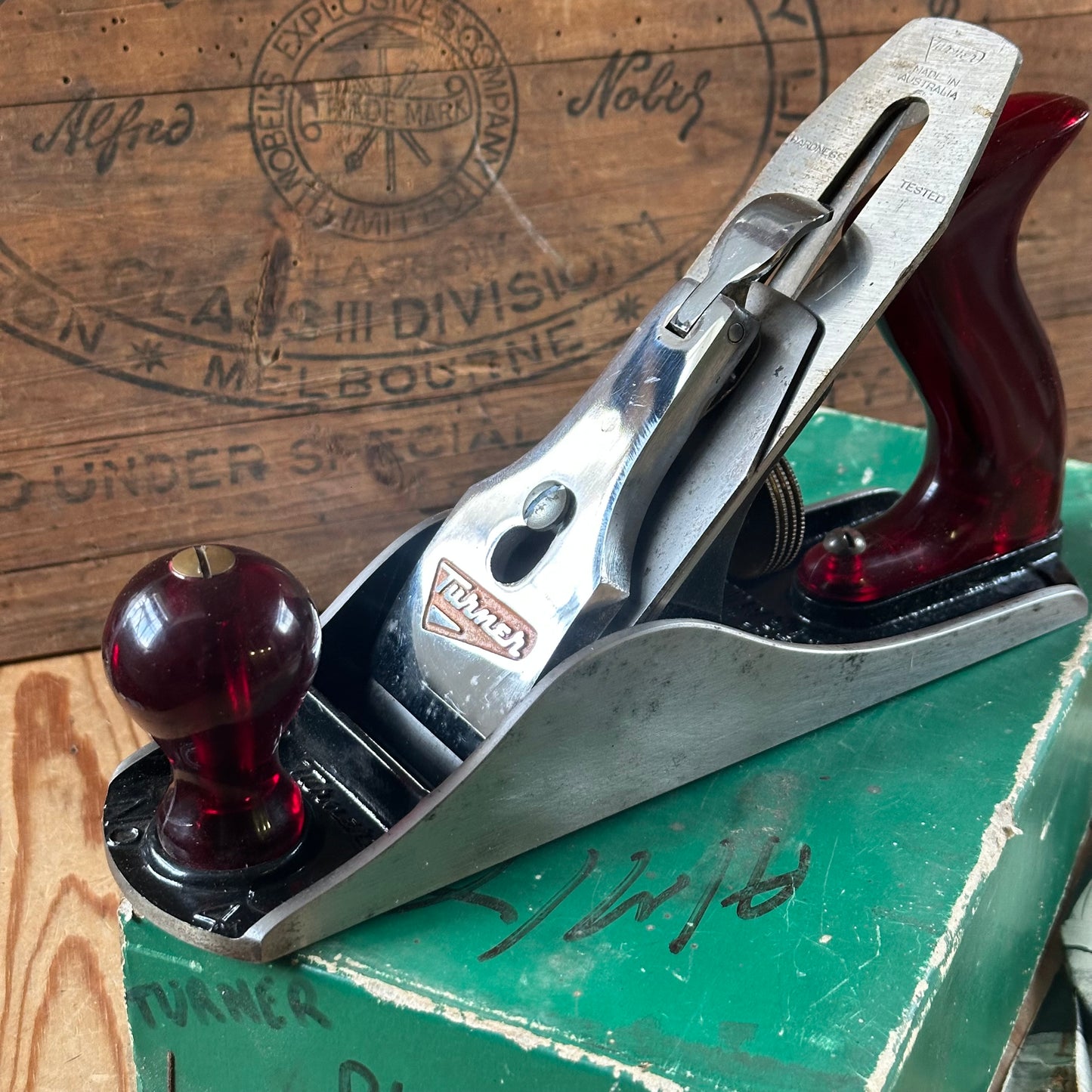 H2419 Vintage COLLECTOR GRADE! TURNER Australia No.4 smoothing PLANE IOB