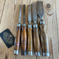 T10076 Vintage set of 5 x TITAN AUSTRALIA No:101 Registered Firmer CHISELS