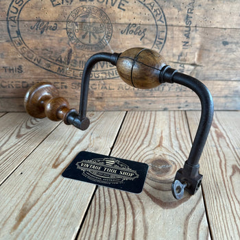 T9020 Antique FRENCH Early Style BRACE Ornate Handle Drill