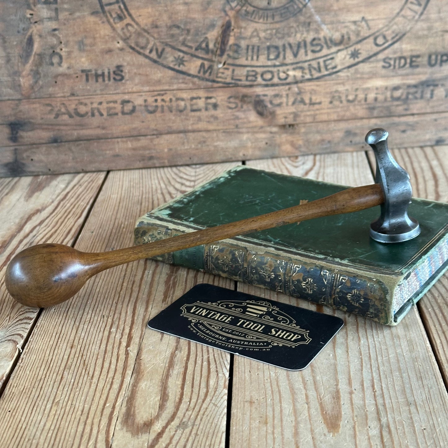 SOLD. D1856 GORGEOUS! Vintage small jewellers silversmiths Metalwork HAMMER by THEWLIS & Co