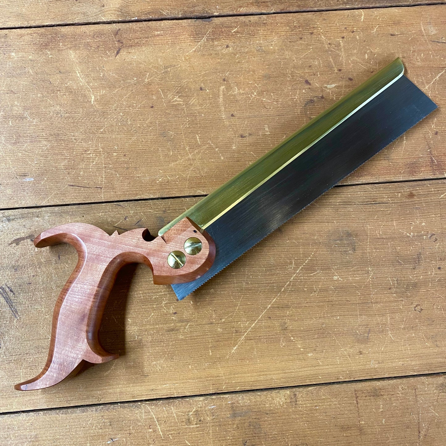 VHS189 HERITAGE SAWS Custom 10” CARLTON model 15 ppi DOVETAIL SAW with TAS MYRTLE Handle