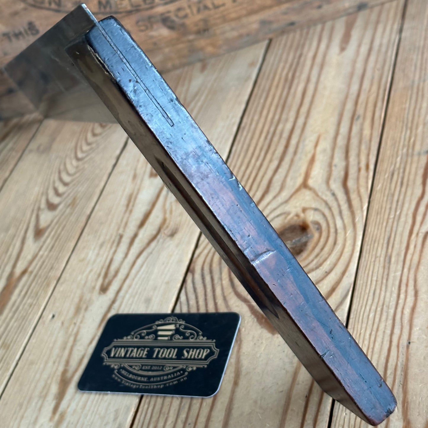 SOLD. N1936 SCARCE! Vintage STANLEY No:2 15” square with rest tab Sweetheart era ROSEWOOD & brass SQUARE