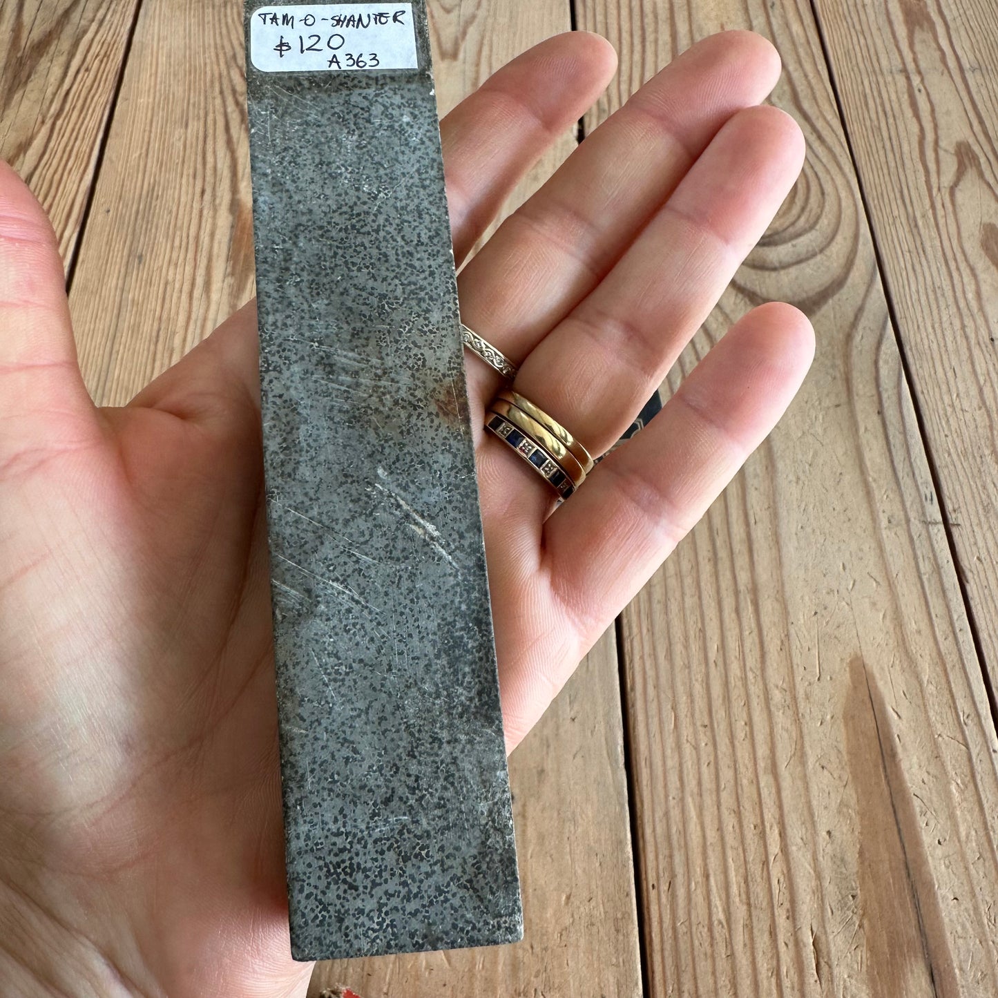 A363 Vintage SCOTTISH TAM-O-SHANTER water stone natural sharpening stone T523