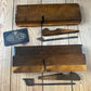 H2421 HANDY! Antique pair of mixed SIDE SNIPES wooden Moulding PLANES
