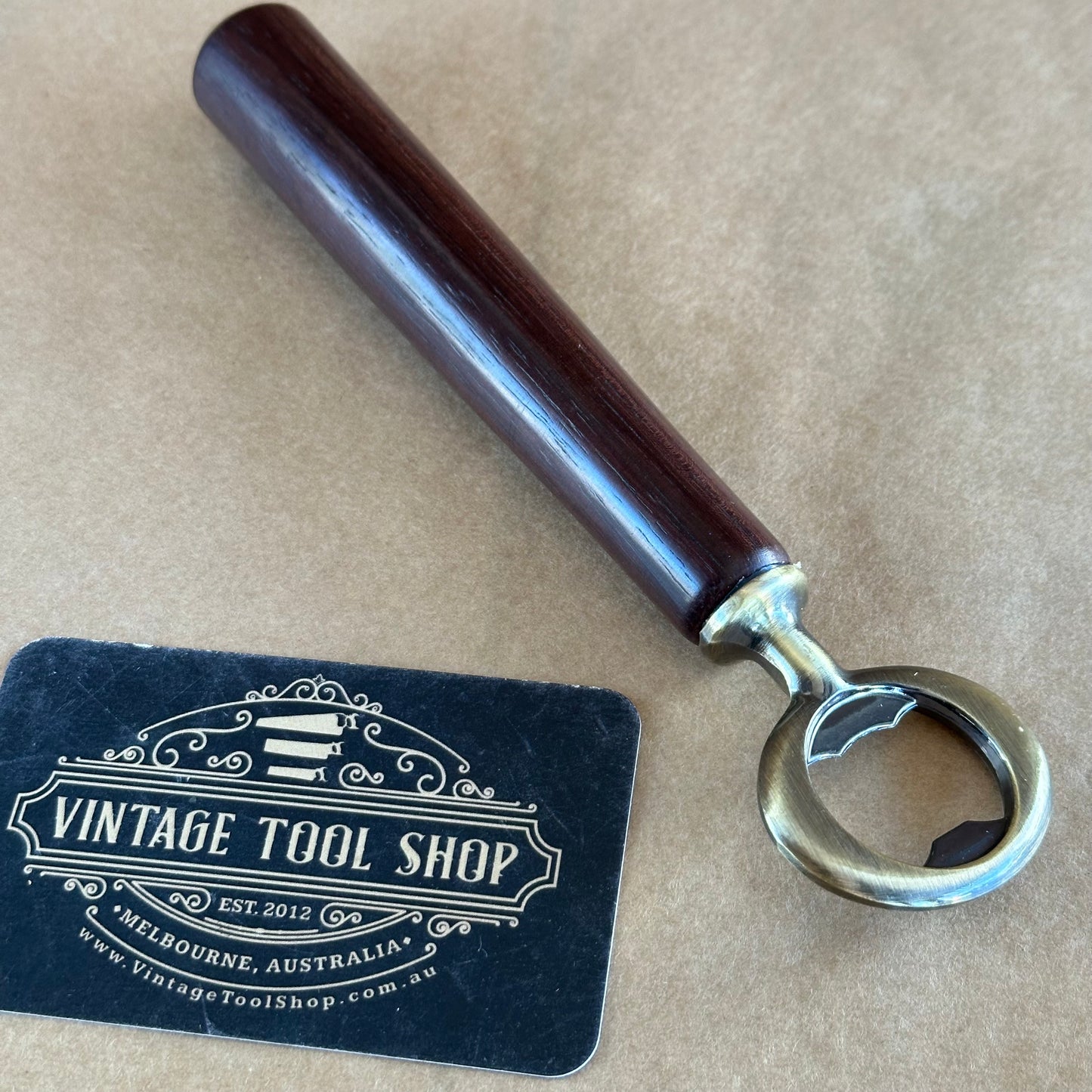 VTS11 NEW! Melbourne made Indian ROSEWOOD wooden handle BOTTLE OPENER