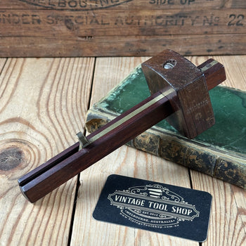 D2101 Vintage ATKINS England made Rosewood & BRASS Mortise and marking GAUGE