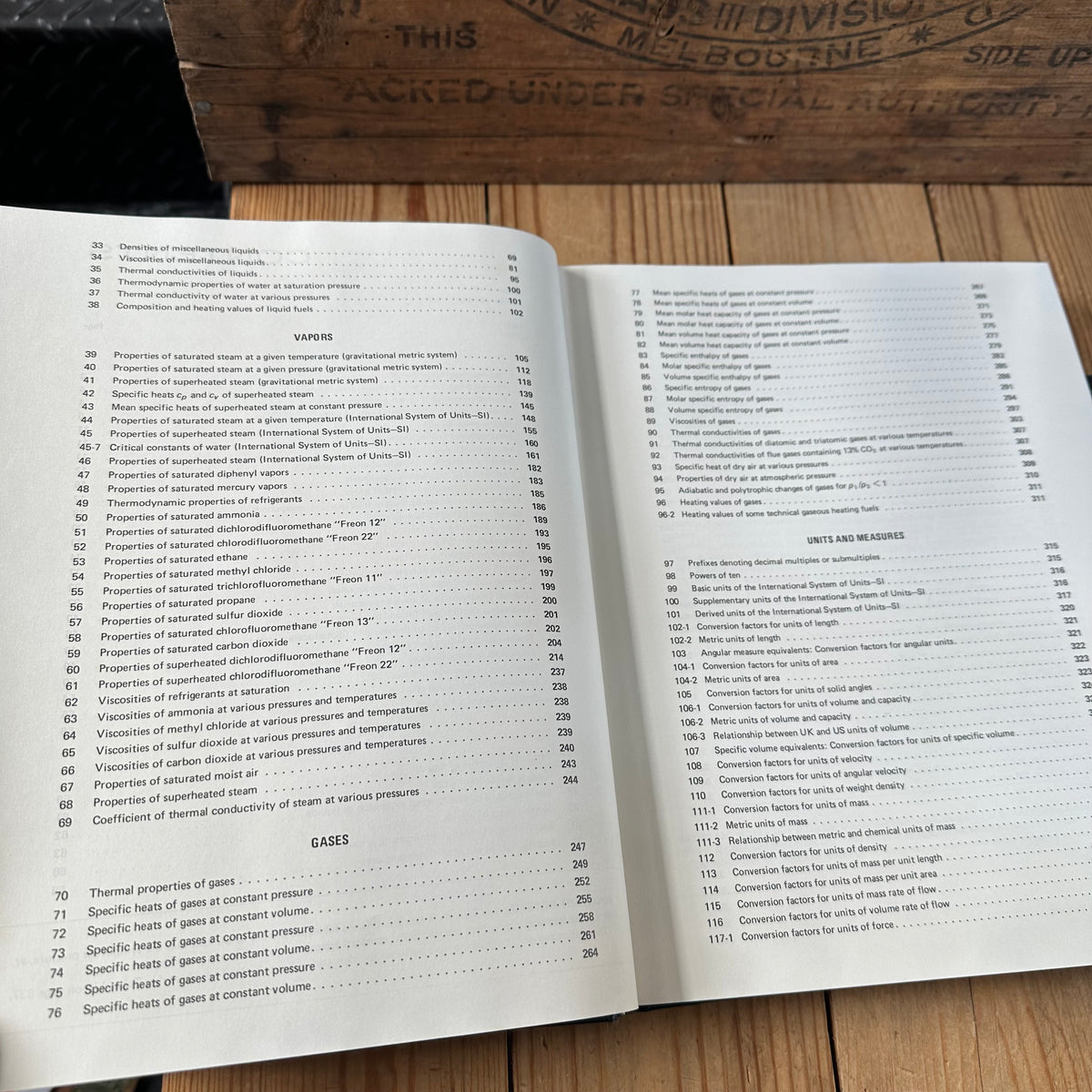 XBN118 Vintage BOOK Handbook of THERMODYNAMIC TABLES and CHARTS by K.Raznjevic