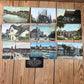 VD0-12 Vintage 9x ENGLISH POSTCARD series 1906-1918 stamps handwritten souvenir post cards junk journal diary collection