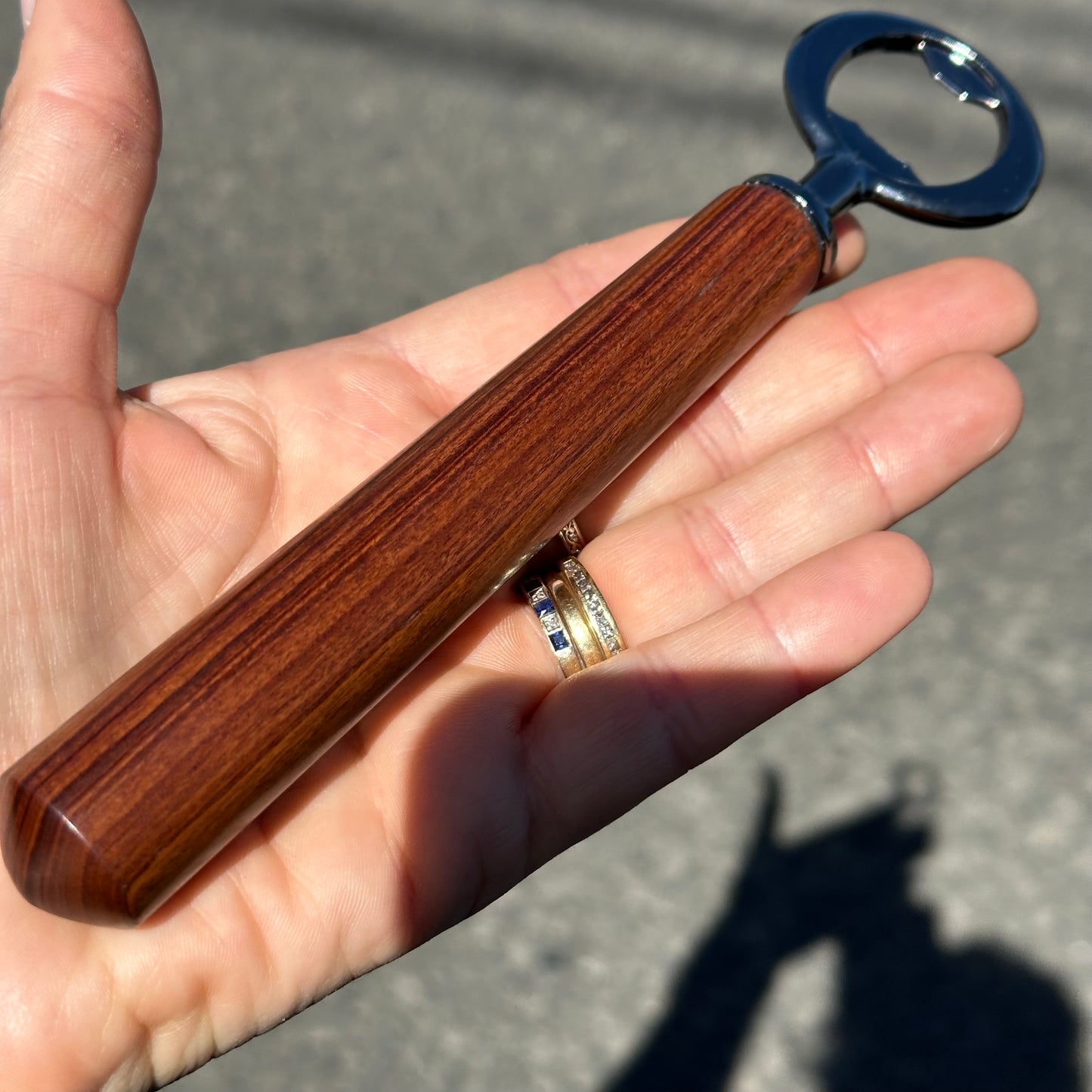 VTS8 NEW! Melbourne made MULGA wooden handle BOTTLE OPENER