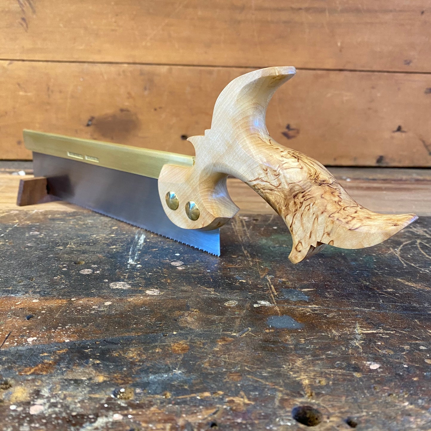 VHS201 HERITAGE SAWS Custom 10” 13PPI crosscut KENSINGTON model CARCASS SAW with MASUR BIRCH handle